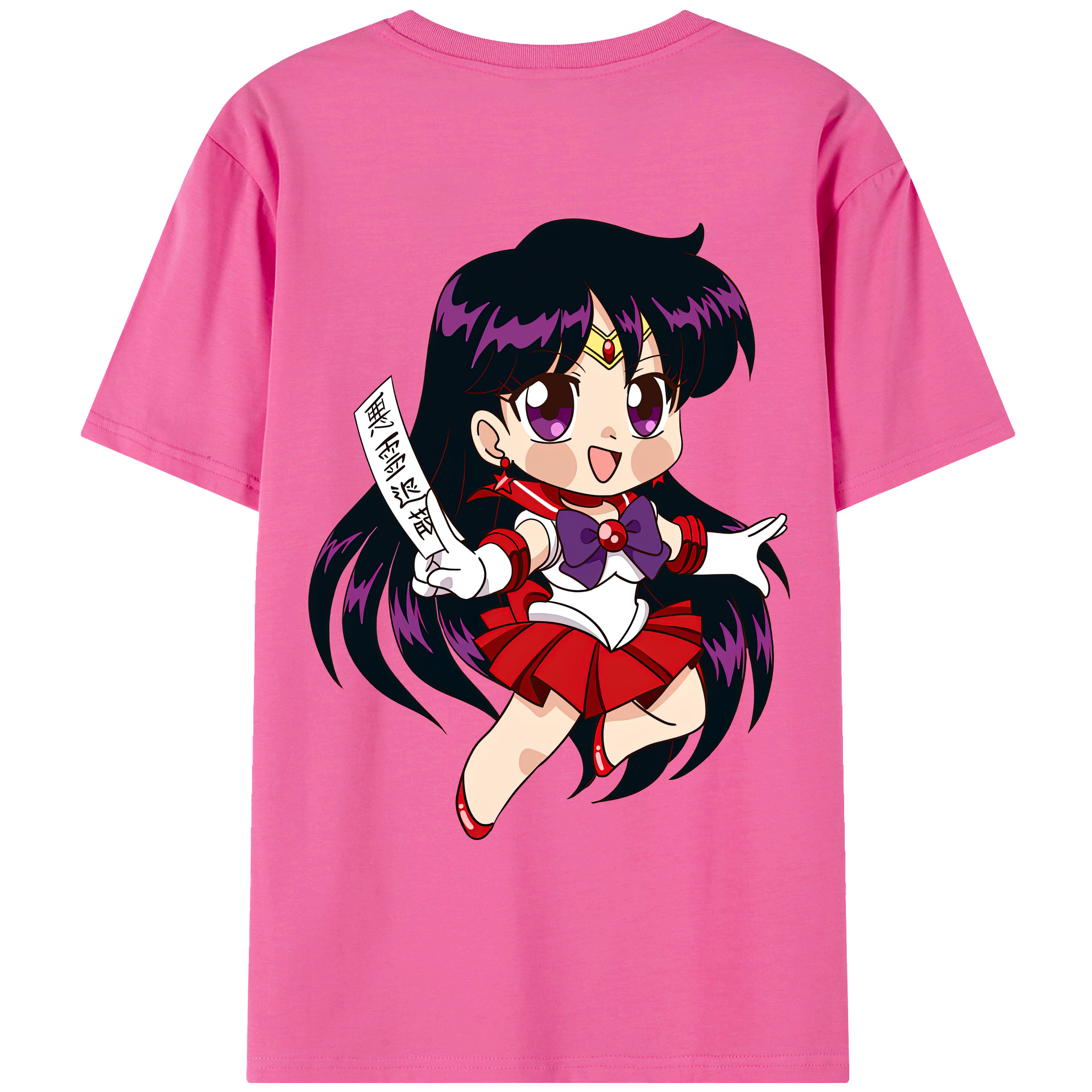 （画像用） 美少女戦士セーラームーン 火野レイ ひの レイ Sailor Moon Hino Rei （セーラーマーズ,Sailor Mars） レディース半袖Tシャツ(バックプリント)